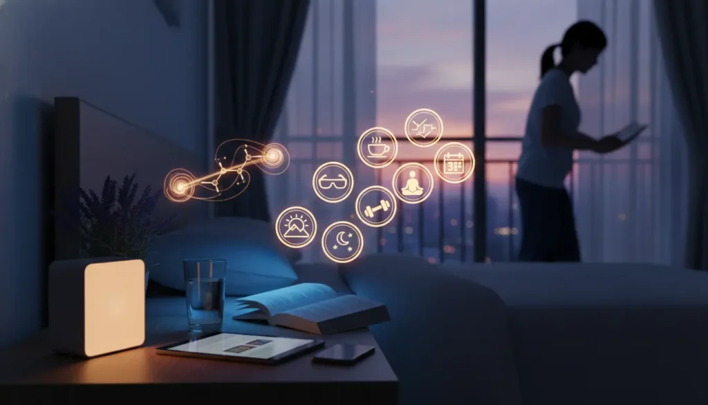 ブルーライトの影響で眠れない