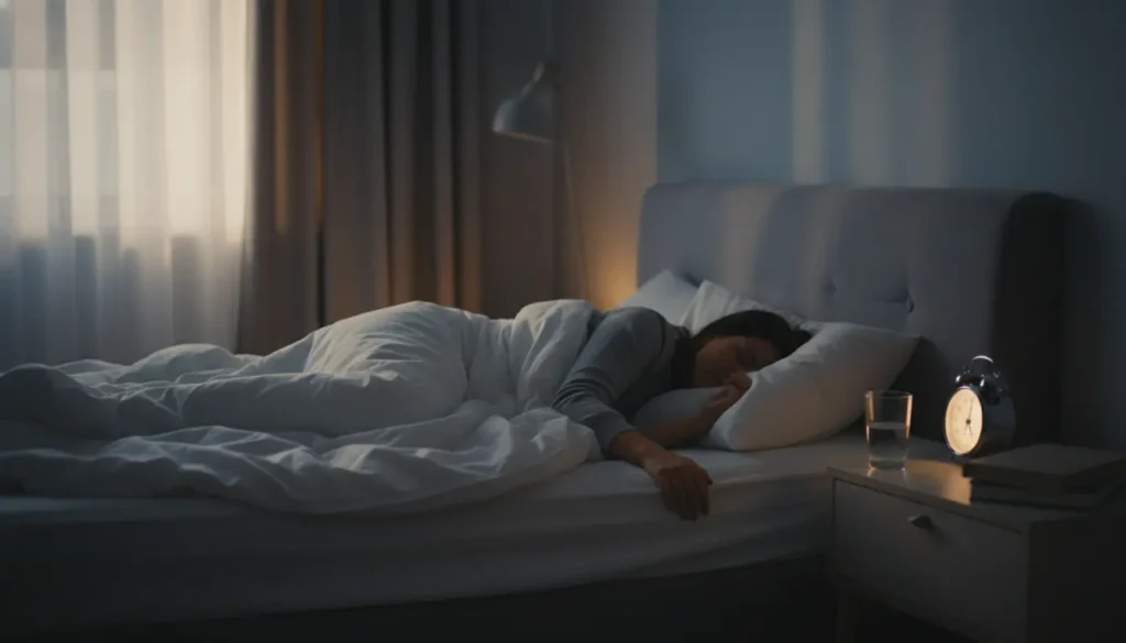 熟睡できない女性