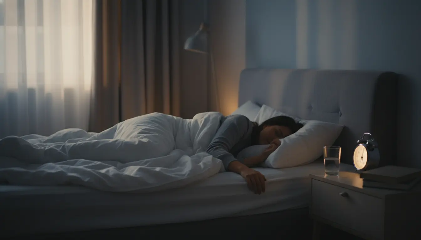 熟睡できない女性