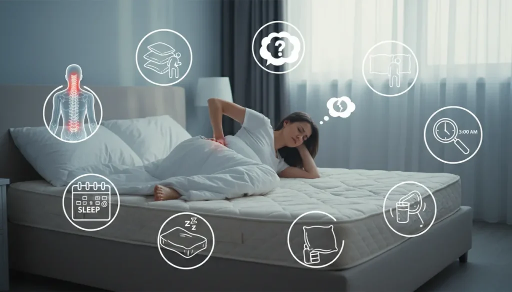 マットレスが合わず腰が痛い女性