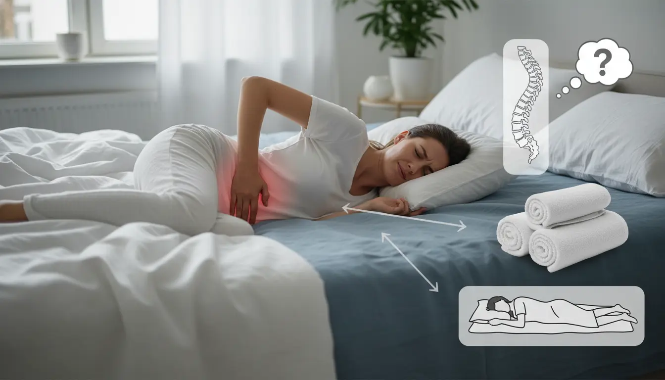 柔らかいマットレスで腰が痛い女性