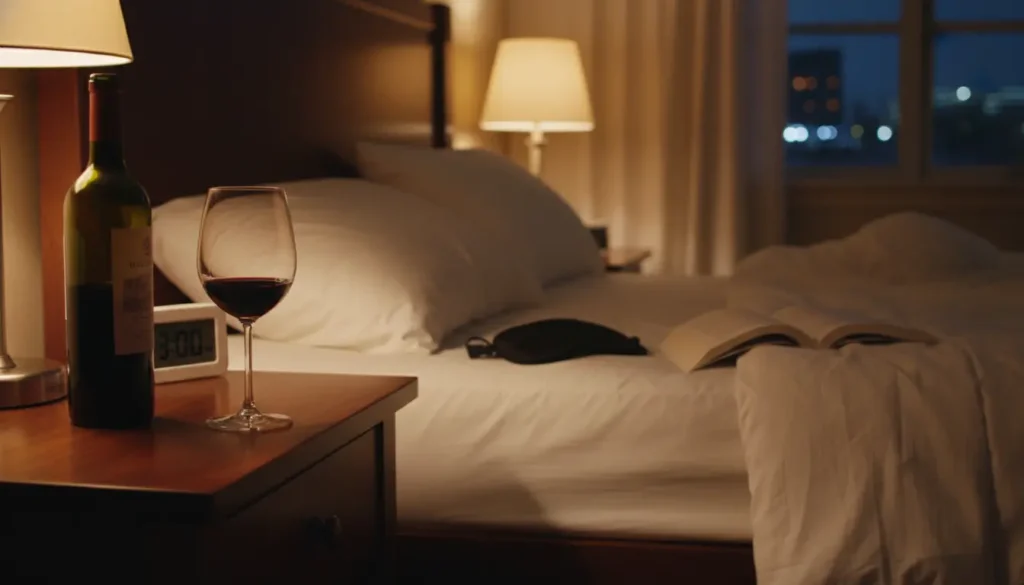 寝る前にワイン