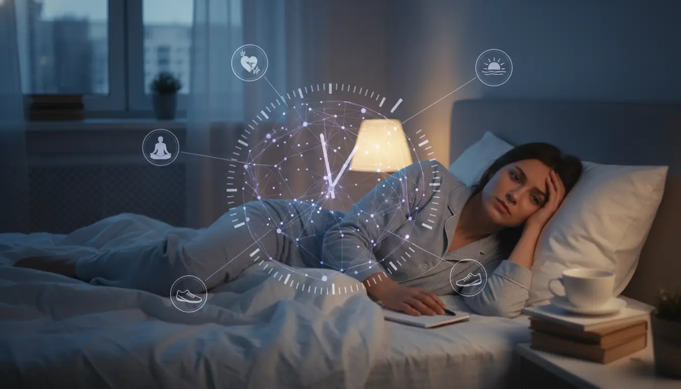 ストレスで眠れないまま朝を迎えた女性