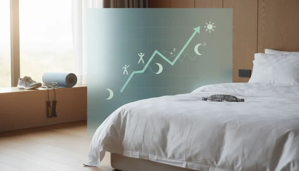 寝室に置いてある運動グッズ